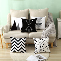 HKM-997779 Geometric Abstract Peach Skin Pillowcase for Living Room, Bedroom, and Study - 45x45cm