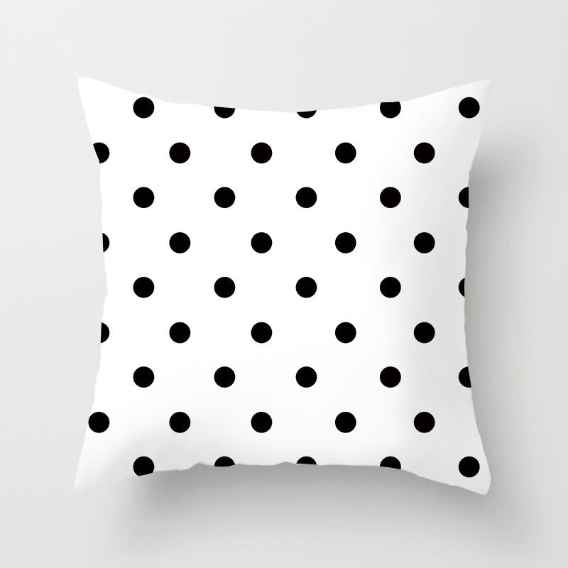 HKM-997779 Geometric Abstract Peach Skin Pillowcase for Living Room, Bedroom, and Study - 45x45cm