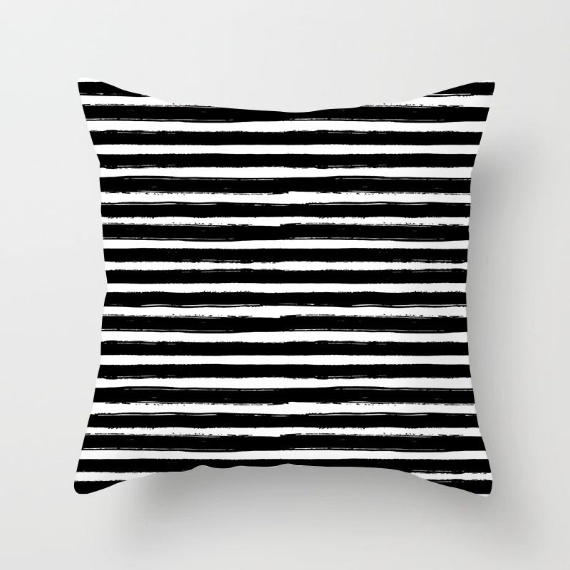 HKM-997779 Geometric Abstract Peach Skin Pillowcase for Living Room, Bedroom, and Study - 45x45cm