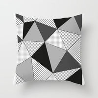HKM-997779 Geometric Abstract Peach Skin Pillowcase for Living Room, Bedroom, and Study - 45x45cm