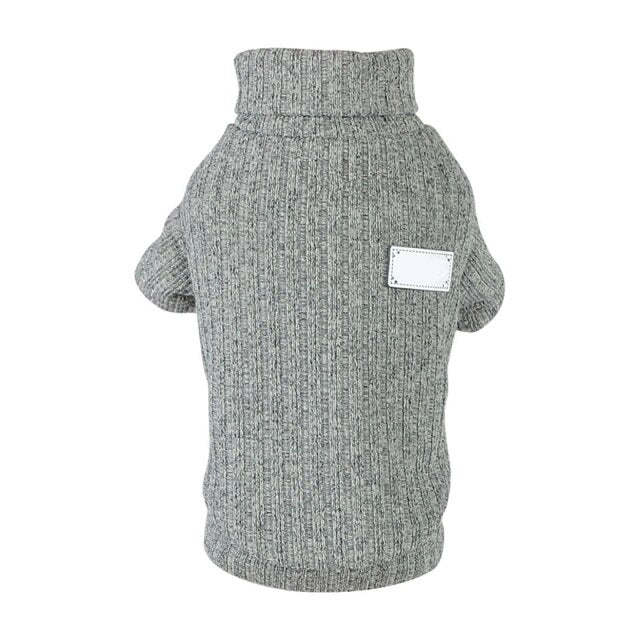HKM-997907 Cozy Thickened Turtleneck Sweater for Pets - Solid Color Acrylic Knit