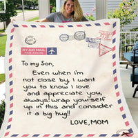 HKM-997971 Cozy Flannel Fleece Blanket with Inspirational Message for Daughter, Son, or Wife - 3 Sizes Available