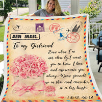 HKM-997971 Cozy Flannel Fleece Blanket with Inspirational Message for Daughter, Son, or Wife - 3 Sizes Available