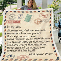 HKM-997971 Cozy Flannel Fleece Blanket with Inspirational Message for Daughter, Son, or Wife - 3 Sizes Available