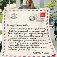 HKM-997971 Cozy Flannel Fleece Blanket with Inspirational Message for Daughter, Son, or Wife - 3 Sizes Available