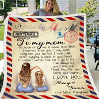 HKM-997971 Cozy Flannel Fleece Blanket with Inspirational Message for Daughter, Son, or Wife - 3 Sizes Available