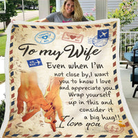 HKM-997971 Cozy Flannel Fleece Blanket with Inspirational Message for Daughter, Son, or Wife - 3 Sizes Available