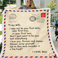 HKM-997971 Cozy Flannel Fleece Blanket with Inspirational Message for Daughter, Son, or Wife - 3 Sizes Available