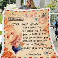 HKM-997971 Cozy Flannel Fleece Blanket with Inspirational Message for Daughter, Son, or Wife - 3 Sizes Available