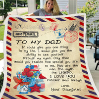 HKM-997971 Cozy Flannel Fleece Blanket with Inspirational Message for Daughter, Son, or Wife - 3 Sizes Available