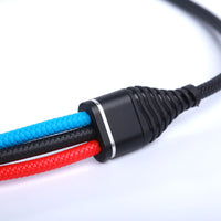 HKM-998035 3-in-1 Fast Charging Data Cable - Lightning, Micro USB, TYPE-C, 1.3m Length