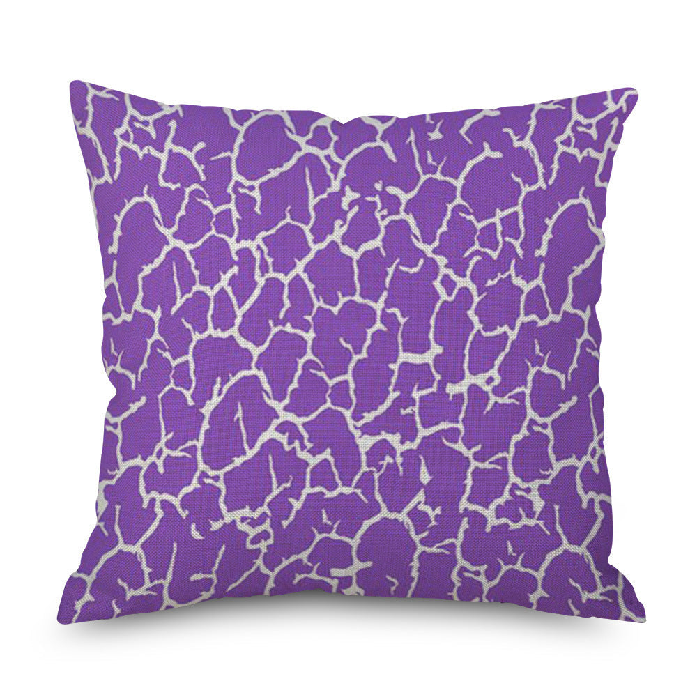 KTX-998035 Purple Series Geometric Pattern Linen Pillowcase 45x45 CM