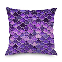 HKM-998035 Purple Series Geometric Pattern Linen Pillowcase 45x45 CM
