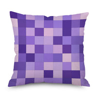 HKM-998035 Purple Series Geometric Pattern Linen Pillowcase 45x45 CM