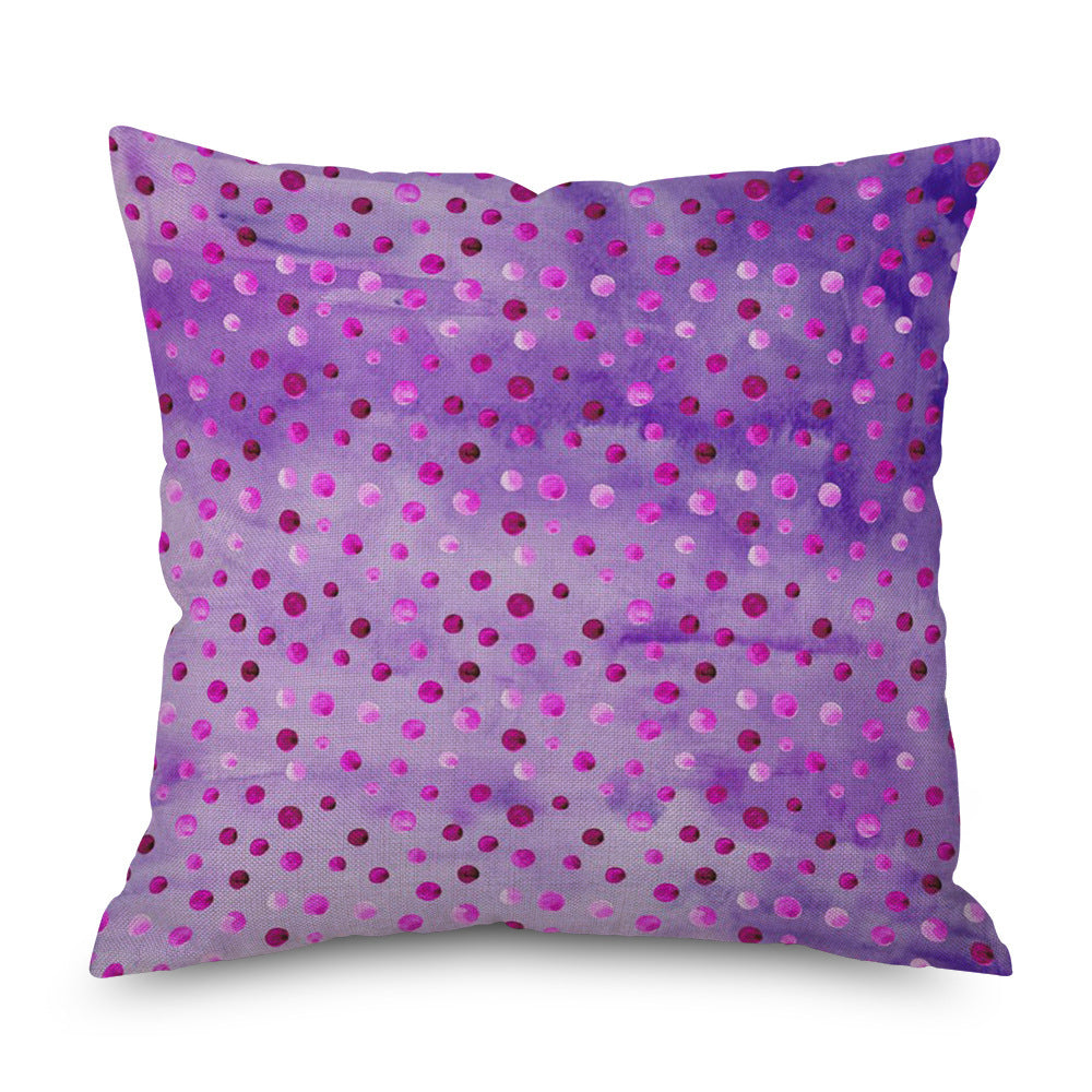 KTX-998035 Purple Series Geometric Pattern Linen Pillowcase 45x45 CM