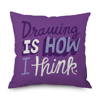 HKM-998035 Purple Series Geometric Pattern Linen Pillowcase 45x45 CM