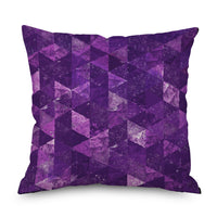 HKM-998035 Purple Series Geometric Pattern Linen Pillowcase 45x45 CM