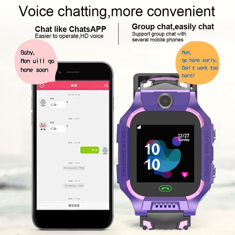 HKM-998163 Children's Smart Watch with Two-Way Communication, GPS Positioning, SOS Button, and Dual Cameras