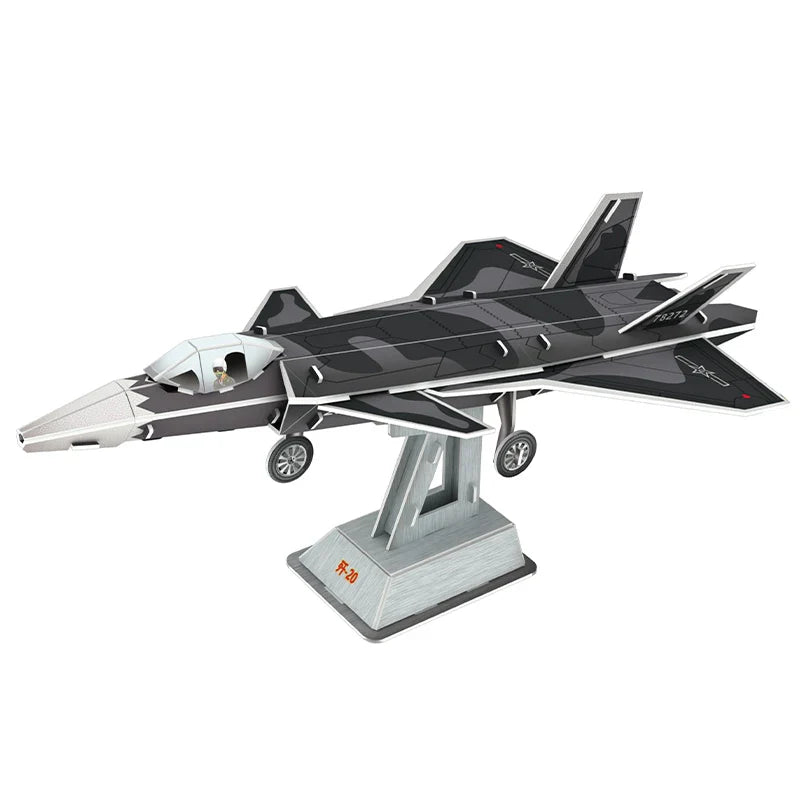 HKM-998227 3D Educational Aircraft Carrier Puzzle Model for Kids, DIY Cardboard Building Toy, Unisex Ages 2-6
