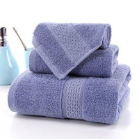 HKM-998227 Long-Staple Cotton Jacquard Towel Set with Absorbent Face Towel and Square Scarf