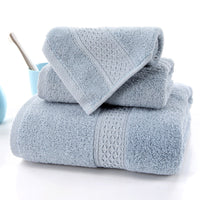 HKM-998227 Long-Staple Cotton Jacquard Towel Set with Absorbent Face Towel and Square Scarf