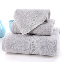 HKM-998227 Long-Staple Cotton Jacquard Towel Set with Absorbent Face Towel and Square Scarf