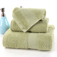 HKM-998227 Long-Staple Cotton Jacquard Towel Set with Absorbent Face Towel and Square Scarf