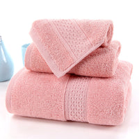 HKM-998227 Long-Staple Cotton Jacquard Towel Set with Absorbent Face Towel and Square Scarf
