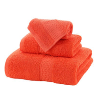 HKM-998227 Long-Staple Cotton Jacquard Towel Set with Absorbent Face Towel and Square Scarf