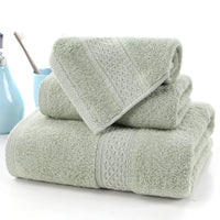 HKM-998227 Long-Staple Cotton Jacquard Towel Set with Absorbent Face Towel and Square Scarf