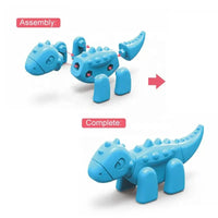 HKM-998291 Self-Assembling 46-Piece Dinosaur Chess Game Educational Toy for Kids