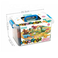 HKM-998291 Self-Assembling 46-Piece Dinosaur Chess Game Educational Toy for Kids