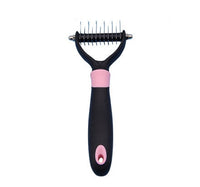 HKM-998355 Pet Dematting and Deshedding Comb with Stainless Steel Teeth for Tangles and Mats