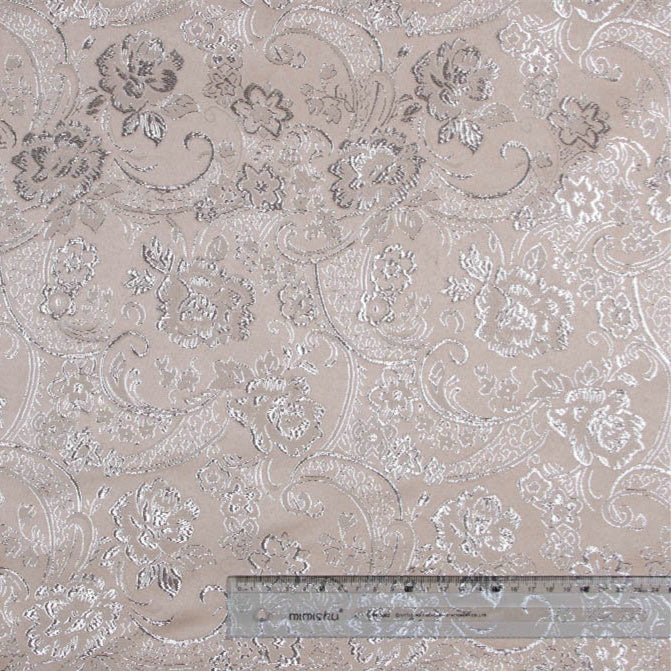 HKM-998483 Polyester Gold and Silver Jacquard Fabric, 150D Density, 130g/㎡, 150cm Width