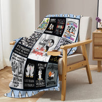 HKM-998483 Soft Flannel Penguin Pattern Throw Blanket for Indoor and Outdoor Use, Various Sizes Available