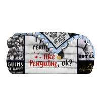 HKM-998483 Soft Flannel Penguin Pattern Throw Blanket for Indoor and Outdoor Use, Various Sizes Available