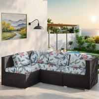 HKM-998547 Rainforest Leaves Stretch Sofa Seat Cover - Dustproof & Modern Design in Multiple Sizes