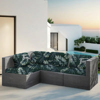 HKM-998547 Rainforest Leaves Stretch Sofa Seat Cover - Dustproof & Modern Design in Multiple Sizes