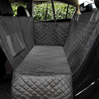 HKM-998675 Durable Dog Car Seat Cover with Mesh Windows, Anti-Skid Design, Waterproof Protection and Safety Harness for Travel