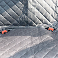 HKM-998675 Durable Dog Car Seat Cover with Mesh Windows, Anti-Skid Design, Waterproof Protection and Safety Harness for Travel