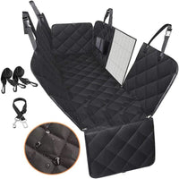 HKM-998675 Durable Dog Car Seat Cover with Mesh Windows, Anti-Skid Design, Waterproof Protection and Safety Harness for Travel