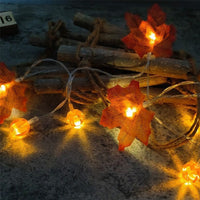 HKM-998931 Maple Leaf Pumpkin LED Light String for Thanksgiving Decorations