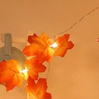 HKM-998931 Maple Leaf Pumpkin LED Light String for Thanksgiving Decorations