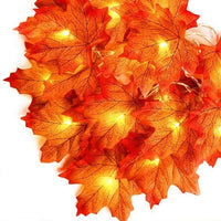 HKM-998931 Maple Leaf Pumpkin LED Light String for Thanksgiving Decorations