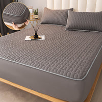 HKM-999123 Non-slip Dust Cover Fitted Sheet in Dark Gray, Light Gray, Matcha Green, Blue, or Jade