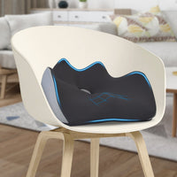 HKM-999187 Memory Foam Seat Cushion for Sciatica Pain Relief - Ergonomic, Non-Slip, Machine Washable Cover - Ideal for Home, Office, Car, Wheelchair, Airplane