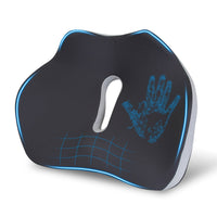 HKM-999187 Memory Foam Seat Cushion for Sciatica Pain Relief - Ergonomic, Non-Slip, Machine Washable Cover - Ideal for Home, Office, Car, Wheelchair, Airplane