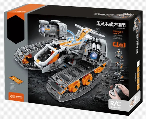 HKM-999379 DIY Assembly Remote Control Robot Puzzle Set - 3 in 1 STEM Building Blocks for Ages 6+