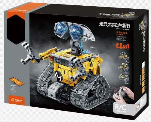 HKM-999379 DIY Assembly Remote Control Robot Puzzle Set - 3 in 1 STEM Building Blocks for Ages 6+
