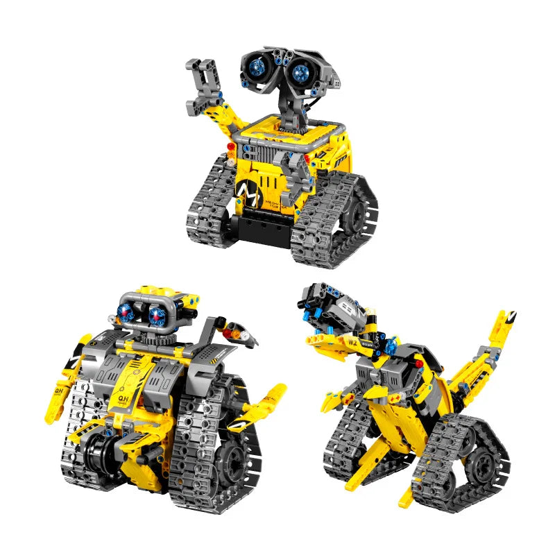 HKM-999379 DIY Assembly Remote Control Robot Puzzle Set - 3 in 1 STEM Building Blocks for Ages 6+